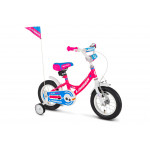 Detský bicykel 12 Limber Girl Ružovo-bielo-modrý